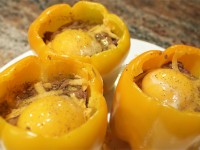 Beef and Egg Stuffed Peppers