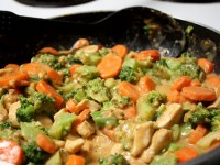 Chicken and Broccoli in Peanut Sauce