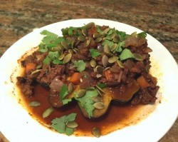 Moroccan Beef Tagine over Acorn Squash